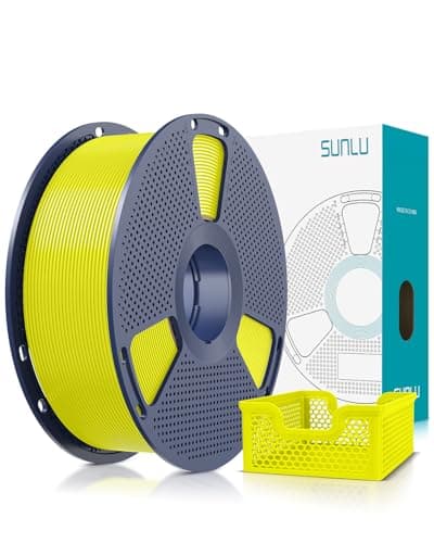 Image of SUNLU Upgraded PLA+2.0 3D Printer Filament, High Speed PLA Plus Filament 1.75mm, 30-600mm/s Print Range, Tougher and Stronger, Dimensional Accuracy +/-0.02mm, 1KG Spool, Yellow
