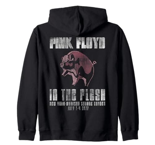 Image of Official Pink Floyd In The Flesh Progressive Rock Band Music Zip Hoodie