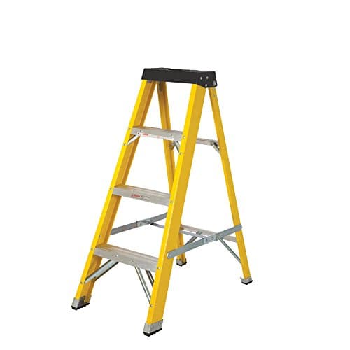 Image of Abbey Fibreglass Swingback Step Ladder 4 Tread