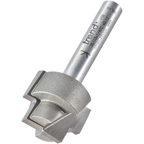Image of Trend Professional 13mm Rebater Strip Recesser Router Cutter, 1/4 Inch Shank, 13mm Cut Diameter, 19mm Cut Length, 10mm Lower Rebate, 36/10X1/4TC