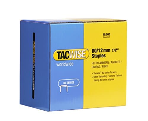 Image of Tacwise 0384 Type 80 / 12 mm Galvanised Upholstery Staples, Pack of 10,000