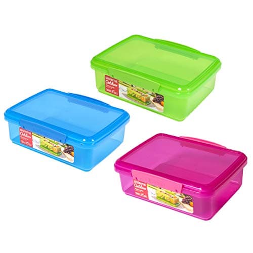 Image of Sistema Lunch Box, 2 L - Pack of 3 - Assorted Colours