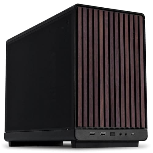Image of Lian Li A3 mATX PC Case – Black – Wood Front Panel – SFX/ATX PSU Support – 4 Slot GPU – High Airflow Compact Chassis