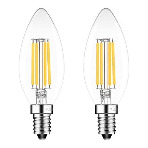 Image of Sokkldccd E14 4W Led Candle Light Bulbs Warm White 2700K, Small Screw Candle Light Bulb, 4W Equivalent 40w, 400lm, Pack of 2