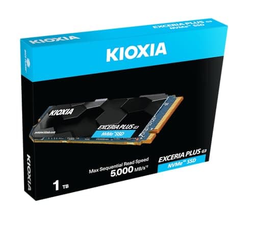 Image of KIOXIA EXCERIA PLUS G3 SSD 1TB - M.2 2280 PCIe Gen4 4.0 NVMe 1.4, Read/Write Speed up to 5000/3900 MB/s, Internal Drive for Notebook/Laptop, Desktop PC, Gaming, Gamers and Video Editors (LSD10Z001TG8)