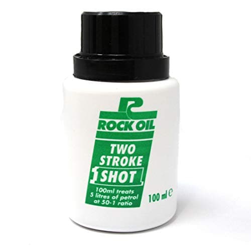 Image of Rock Oil 2 Stroke Engine Oil - One Shot 100ml Low Smoke Chainsaw Brushcutter