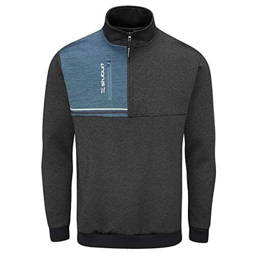 Image of Stuburt Golf SBTOP1180 Roxham Golf Sweater Jumper Pullover, Onyx Marl, Medium
