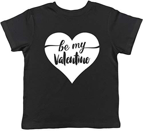 Image of Shopagift Be My Valentine Cute Childrens Kids T-Shirt Black
