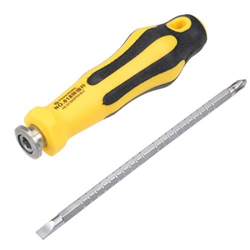 Image of Sourcingmap 2 in 1 Adjustable-Length Screwdriver #2(PH2) Phillips 6.3mm Slotted Magnetic Dual End Screw Driver