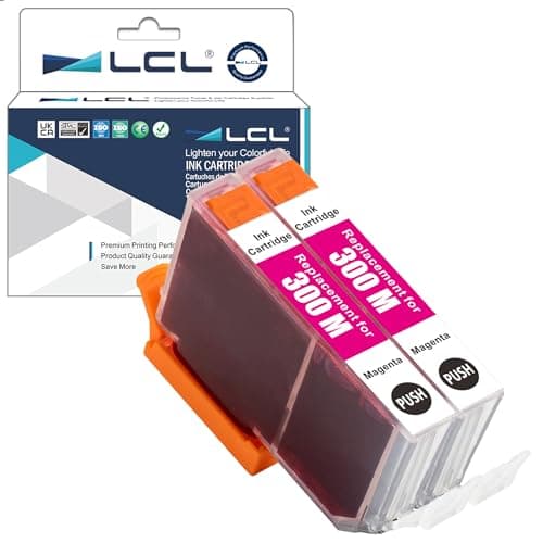 Image of LCL Compatible Ink Cartridge PFI-300 PFI-300M (2Pack Magenta) Replacement for Canon imagePROGRAF PRO-300