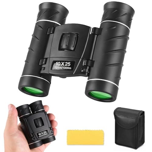 Image of Flintronic 10X25 Binoculars for Adults, Compact Binoculars with BAK4 Prism, FMC Green Film, Easy Focus High Powered Binocular for Bird Watching Outdoor Sports Concerts Hunting Travel Camping