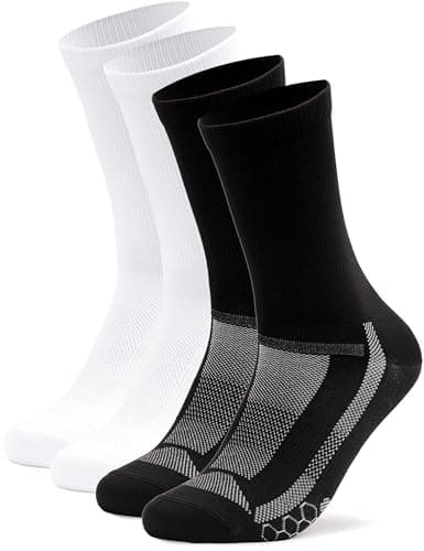 Image of Occulto Men & Women cycling socks pack of 2 (model: Eddy) Black White 9-11