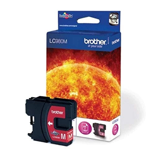 Image of Brother LC-980M Inkjet Cartridge, Magenta, Single Pack, Standard Yield, Includes 1 x Inkjet Cartridge, Brother Genuine Supplies
