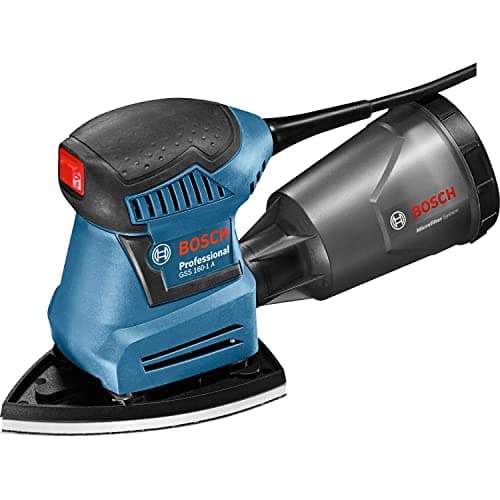 Image of Bosch Professional Orbital Sander GSS 160 Multi (240V, Hole punch, Screwdriver, Dust box incl. Microfilter, 3 x sanding sheet C470, Delta base plate, 2x Base plate, L-BOXX 136)