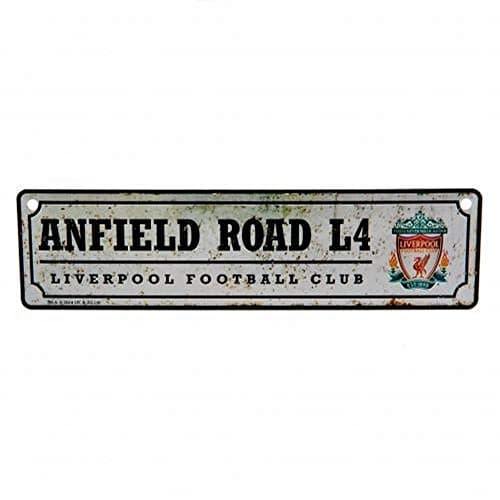 Image of Liverpool Fc Retro Vintage Window Wall Metal Sign Anfield Rd L4