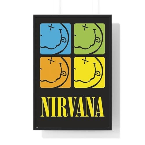 Image of Poster Kingz Nirvana Smiley Squares Maxi Poster Wall Art 61 x 91.5 cm