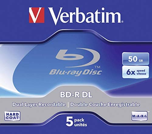 Image of Verbatim 43748 BD-R DL 50GB 6x - 5 Pack Jewel Case