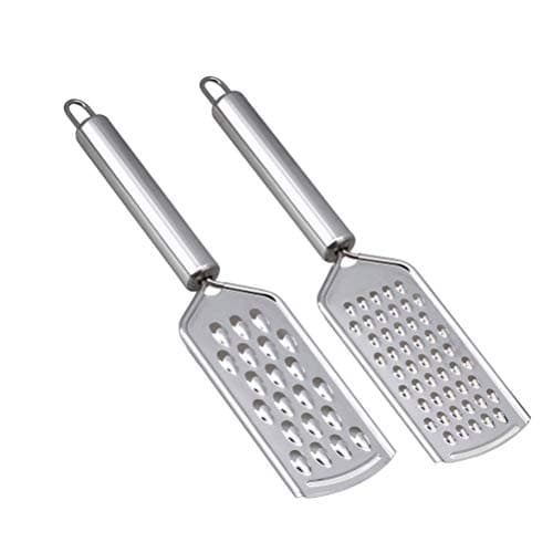 Image of 2PCS Kitchen Grater, Cheese Grater Fine Grater for Kitchen with Handle and Razor-Sharp Stainless Steel 430# Blade and for Chocolate, Cheese, Carrot, Ginger, Coconut, Nuts
