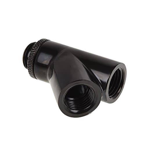 Image of Alphacool Eiszapfen Y-connector 45° - G1/4 rotatable - 2x inside 1x external thread - Deep Black