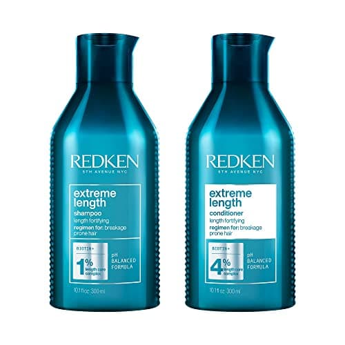 Image of REDKEN Extreme Length, Shampoo and Conditioner Set, Biotin, for Longer, Stronger Hair, 300 ml