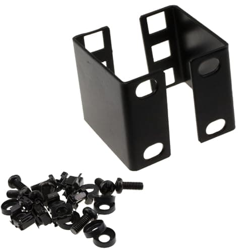 Image of 1U Rack Mount Data Cabinet Recessing Bracket with Cage Nuts 50mm Deep