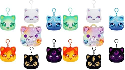 Image of Aphmau 6” MeeMeow Mystery Plush Clip Ons – Elemental, Official Merch,Blind Bag,1 of 6 Possible, Styles May Vary (Pack of 2)