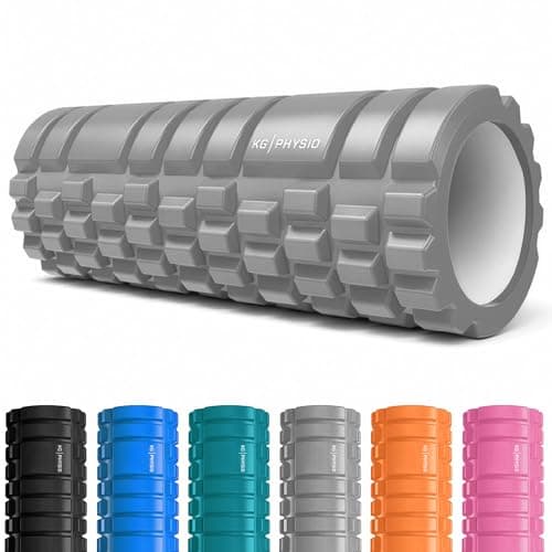 Image of KG Physio Foam Roller for Back, Legs & Arms - Ultra-Lightweight Foam Rollers for Muscles, 3 Massage Intensities, Essential to Release Deep Tension, Made from Durable EVA, 13" x 5" Long