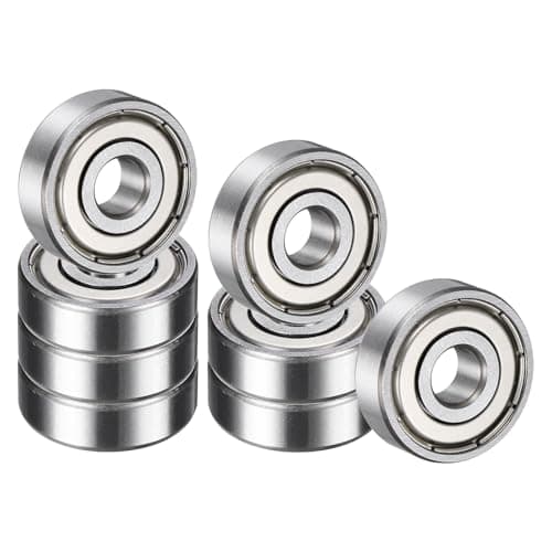 Image of sourcing map 8 Pack 626ZZ Deep Groove Ball Bearings, 6x19x6mm Chrome Steel Double Shield Bearing for Electric Motor, Home Appliances, Garden Machinery, (ABEC5)