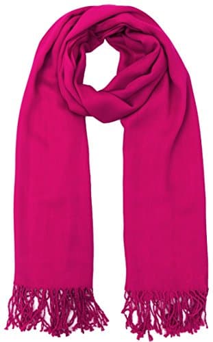 Image of World of Shawls Super Soft Pashmina Shawl Scarf Wrap (Hot Pink)