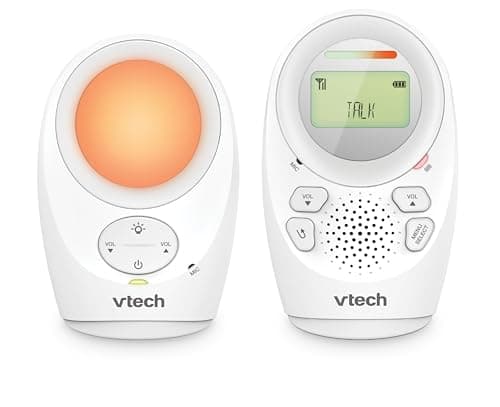 Image of VTech DM1211 Audio Baby Monitor, Long range,Baby monitor with 2-way talk, Noise Level Display, Temperature Sensor, Soothing Sounds, Parent Unit Belt Clip