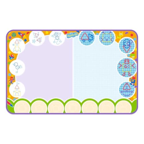 Image of Aquadoodle Shape & Create Large Water Doodle Mat, Official TOMY No Mess Colouring & Drawing Water Play Mat, Suitable for Toddlers and Children From 18 Months+