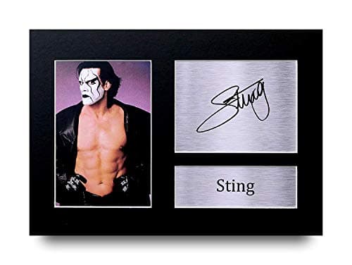 Image of HWC Trading Sting Gift Signed A4 Printed Autograph WWE Wrestling Gifts Print Photo Picture Display