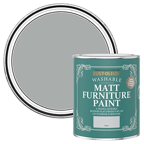 Image of Rust-Oleum Light Grey Furniture & Skirting Board Paint in Matt Finish - Dove 750ml