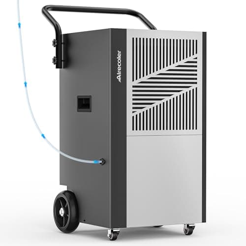 Image of Airecoler 80L Commercial Dehumidifier with Pump & Drain Hose for Basements & Large Rooms up to 400 m³, Industrial Dehumidifier with Wheels Heavy Duty Commercial-grade