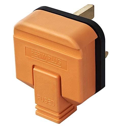 Image of Permaplug Orange Mains UK Heavy Duty Plug UK Top 13A 13 Amp Fused 3 Pin(1)