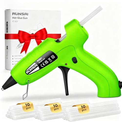 Image of RUNSAI Hot Glue Gun for Crafting, Mini Hot Melt Glue Gun Kit with 30pcs 7mm Sticks, Rapid Heating/Anti Drip for Arts Floristry School Crafts DIY Home Repair, for Both Adults Kids -Professional 30W