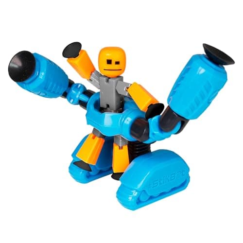 Image of Zing Stikbot Megabots - Stikbot Poseable Collectible Stop Motion Action Figures and Mega Vehicles (Avalanche (Blue))