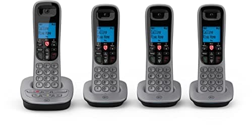 Image of BT 7660 Cordless Landline House Phone, Nuisance Call Blocker, Call Block Button, Answer Machine, Quad Handset Pack
