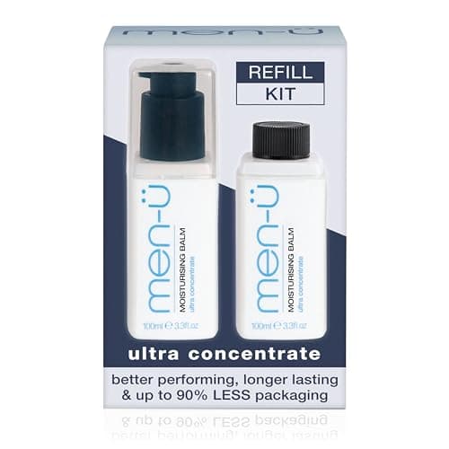 Image of men-ü FACIAL MOISTURISER LIFT REFILL KIT, Up to 330 Applications, Vegan, Ultra Concentrate, Long Lasting, After Shave Balm, Non-Greasy, Mint and Menthol