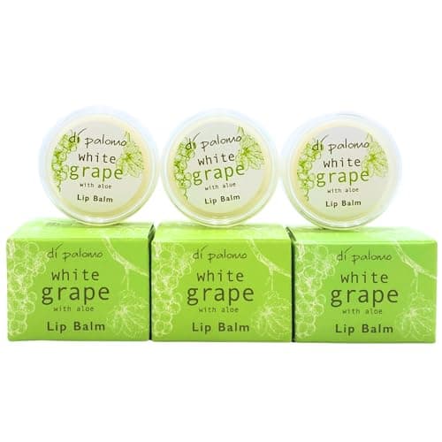 Image of Di Palomo White Grape & Aloe Lip Balm – 3 Pack Moisturising Lip Treatment with Natural Oils Lip Tin for Dry, Cracked Lips Scented & Ideal for Gifting