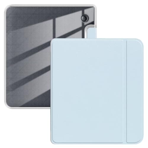 Image of Case for 7" Kobo Libra Colour 2024 Released, Ultra Clear Soft Flexible Transparent TPU Back Cover with Auto Sleep/Wake for Kobo Libra Colour, Light Blue