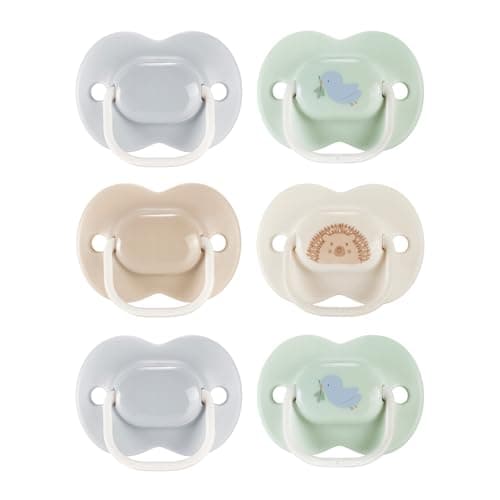 Image of Tommee Tippee Anytime Soothers, 0-6m, 6 Pack, Symmetrical Teat Sits Anyway Up, BPA-Free Silicone Dummy, Orthodontic Design