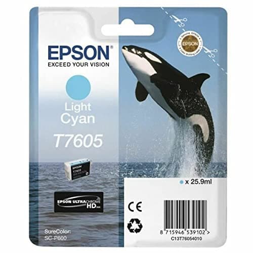 Image of Epson C13T76054010 T7605 Ink Cartridge, Light Cyan, Genuine