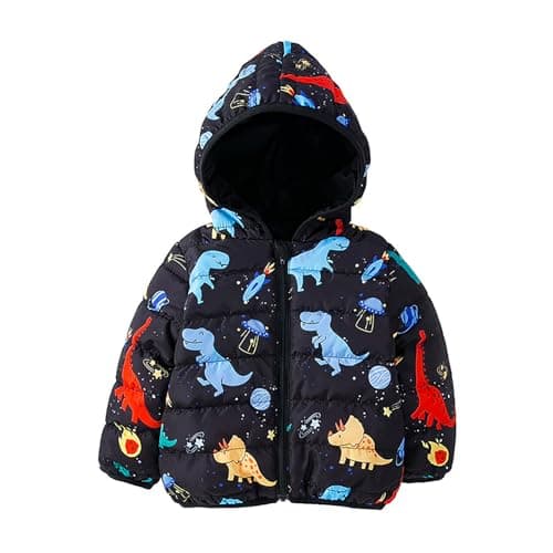 Image of Toddler Girls Boys Fleece Hoody Jacket Zip Coat Warm Winter Outerwear Clothing for Newborn Boys, darkblue, 3-6 Months