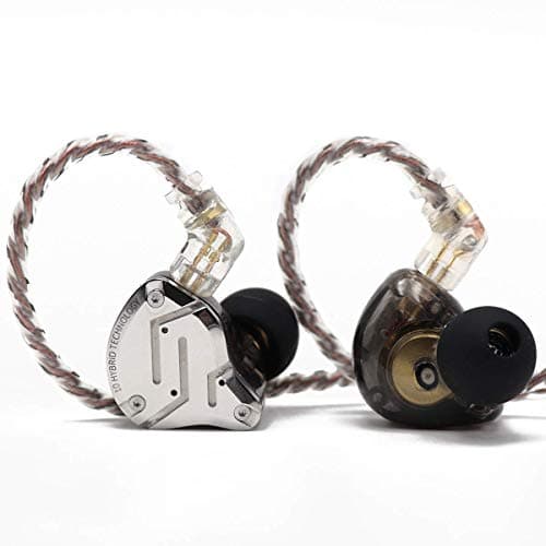 Image of Linsoul KZ ZS10 Pro, 4BA+1DD 5 Driver in Ear Monitor, HiFi Wired Earbuds, Gaming Earbuds, Hybrid IEM Earphones with Stainless Steel Faceplate, Recessed 2 Pin Detachable Cable(Without Mic, Black)