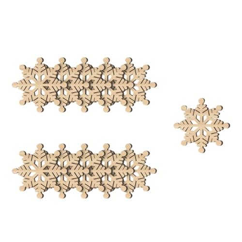 Image of Jazuaiao Efficient Wooden Christmas Snowflakes Sustainable Seasonal Decors Creative Interchangeable Wall Ornament Set Wooden Snowflakes Ornament
