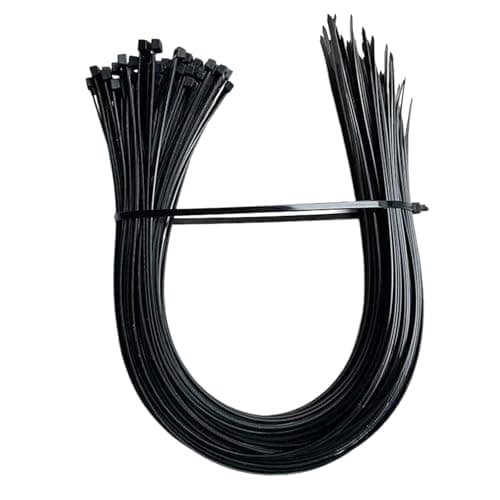 Image of Cable Ties, 100PCS Black Plastic Cable Ties 450mm×4.8mm, Heavy Duty Strong Nylon Premium Self Locking 17.72 inch/45cm, Extra Long Zip Tie Wraps for Tidy Wires Workshop Home & Garden