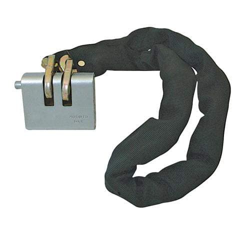 Image of 600mm Heavy Duty Sleeved Security Chain - 10mm Hardened Large Internal Steel Links – Motorbike, Scooter, Lock, Door, Gate - Loops