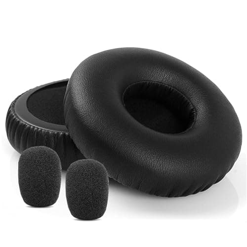 Image of DowiTech H820e Replacement Ear Pads Cushions & Mic Foam – Compatible with Logitech PC960 H960 H570e H820E H650e Wireless Stereo USB PC Headsets