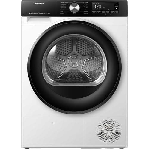 Image of Hisense DH3S902BW3 - Dryer, 9 kg, Auto Drying, Quick Drying, Anti-Wrinkle Drying, Allergy Care Drying, Anti-Tangle Drying, Drying Rack, White